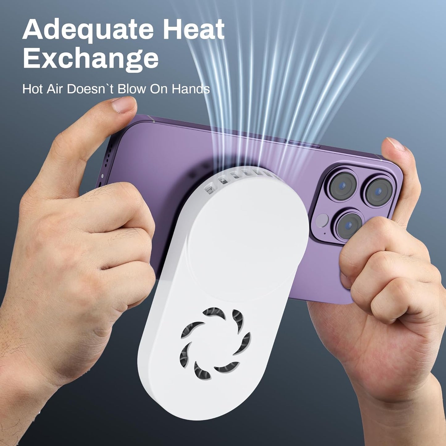Phone Cooler for Gaming, Magnetic Semiconductor iPhone Cooler Cooling Fan, Keep Phone Cool Fan for Phone