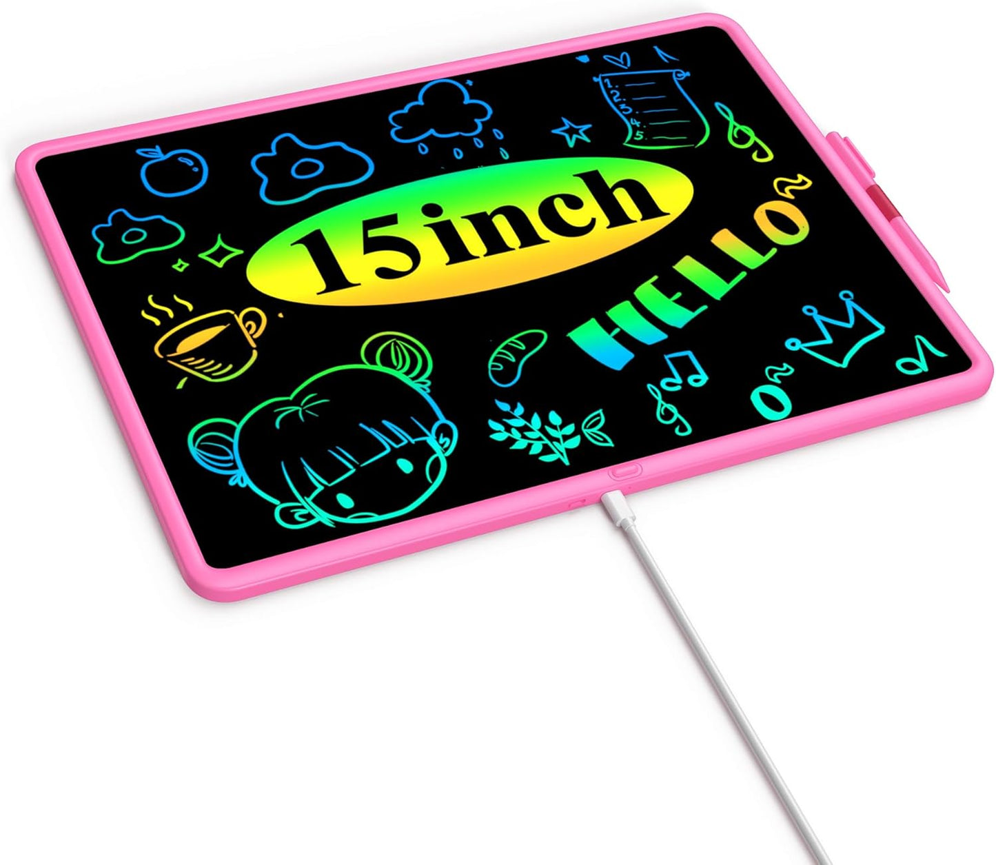 LCD Writing Tablet for Kids, 20 Inch Kids Drawing Tablet, Large Doodle Board, Rechargeable Drawing Pad for Kids, Learning Toys for 3 4 5 6 7 8 9 10 Year Old Boys Girls Birthday Christmas Gifts