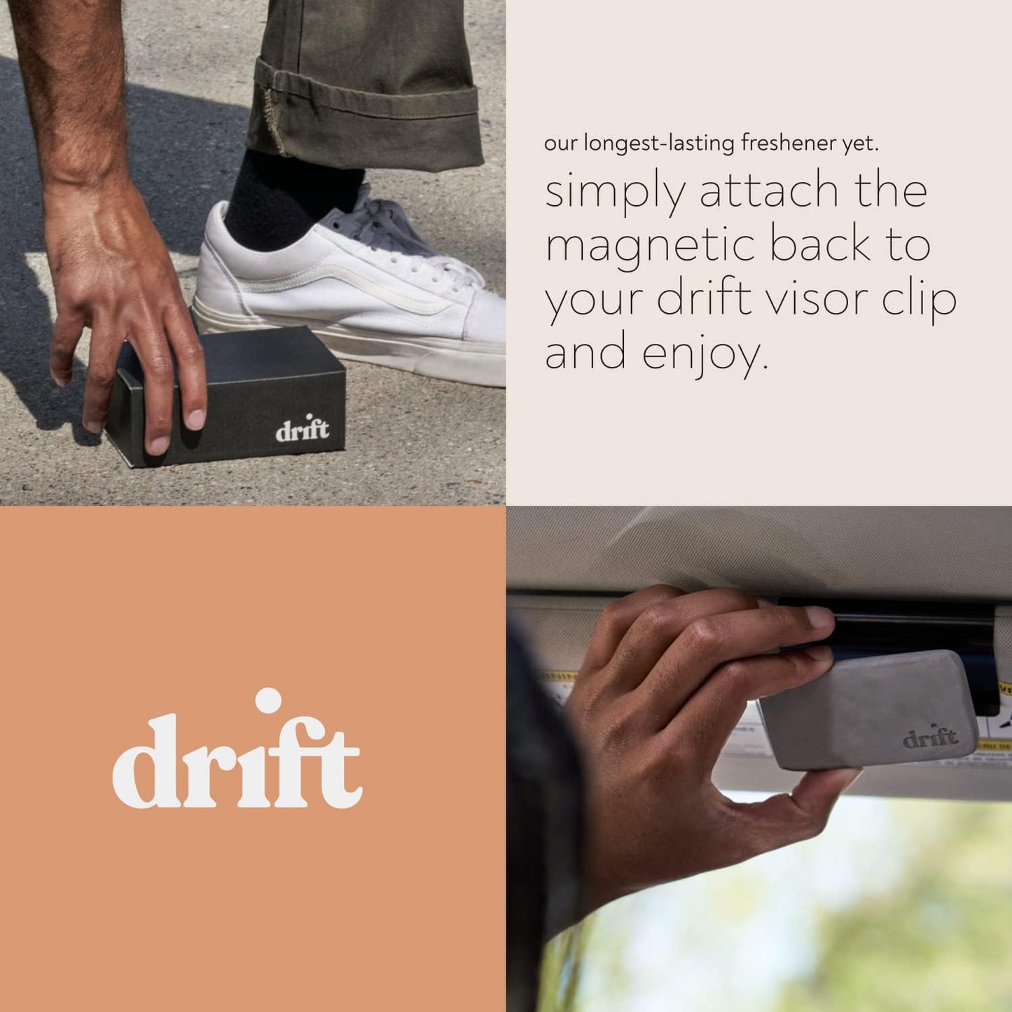 Drift Car Air Freshener - Stone Air Freshener - Car Odor Eliminator - Teak Scent Starter Kit