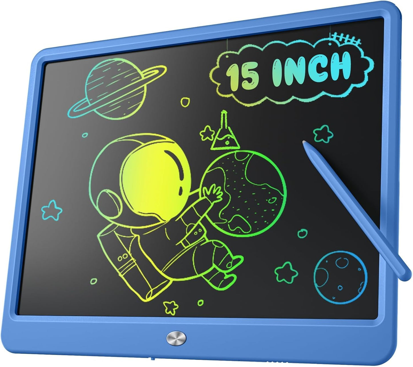 LCD Writing Tablet for Kids, Kidopire 15 Inch Large Screen Doodle Board, Colorful Drawing Writing Board Tablet Kids Age 3-12 Birthday Erasable Drawing Pad Message Practice Note Learning Toys, Purple