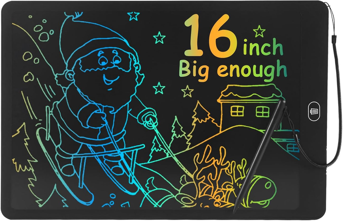 16" LCD Writing Tablet for Kids Adults, Colorful Drawing Pad Doodle Board