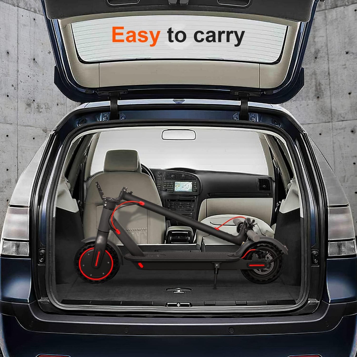 Electric Scooter 8.5" Solid Tires 350W Motor 10.5Ah Battery Up to 23 Miles Range 19 Mph Speed Portable Folding Commuting Scooter Double Braking System, Max Load 264Ibs