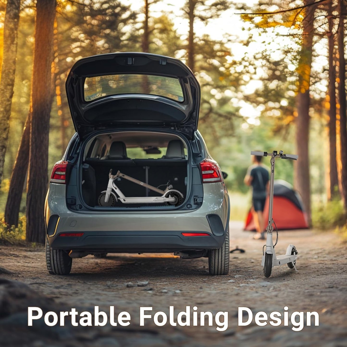 Commugo Electric Scooter for Adults 300 lbs, 8.5 Inch/10 Inch Tires, 500W Peak Motor 19 Mph Speed, 17/21 Miles Max Range Foldable Commute E-Scooter with Dual Braking System, App Control