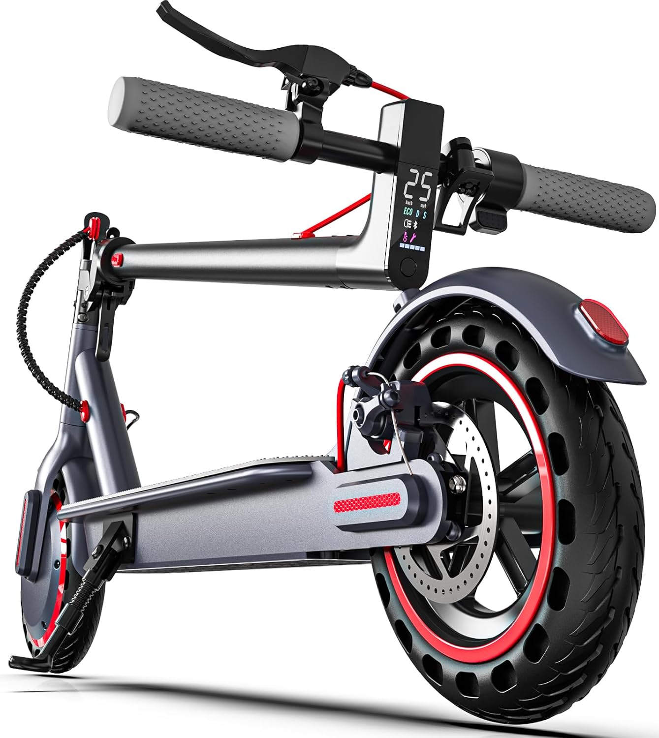 Electric Scooter Adults, Up to 22 Mph, 350W Motor Peak 500W, Foldable E-Scooter for Adults, Escooter Adults with App Control, Dual Syspension with Turn Signal Light, Dual Braking