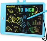 MindPal 10 Inch Drawing Tablet, LCD Writing Tablet for Kids, Colorful Doodle Board Toddler Drawing Pad, Educational Learning & Travel Essential Kid Toy for 3 4 5 6 7 8-Year-Old Girls Boys (Blue)