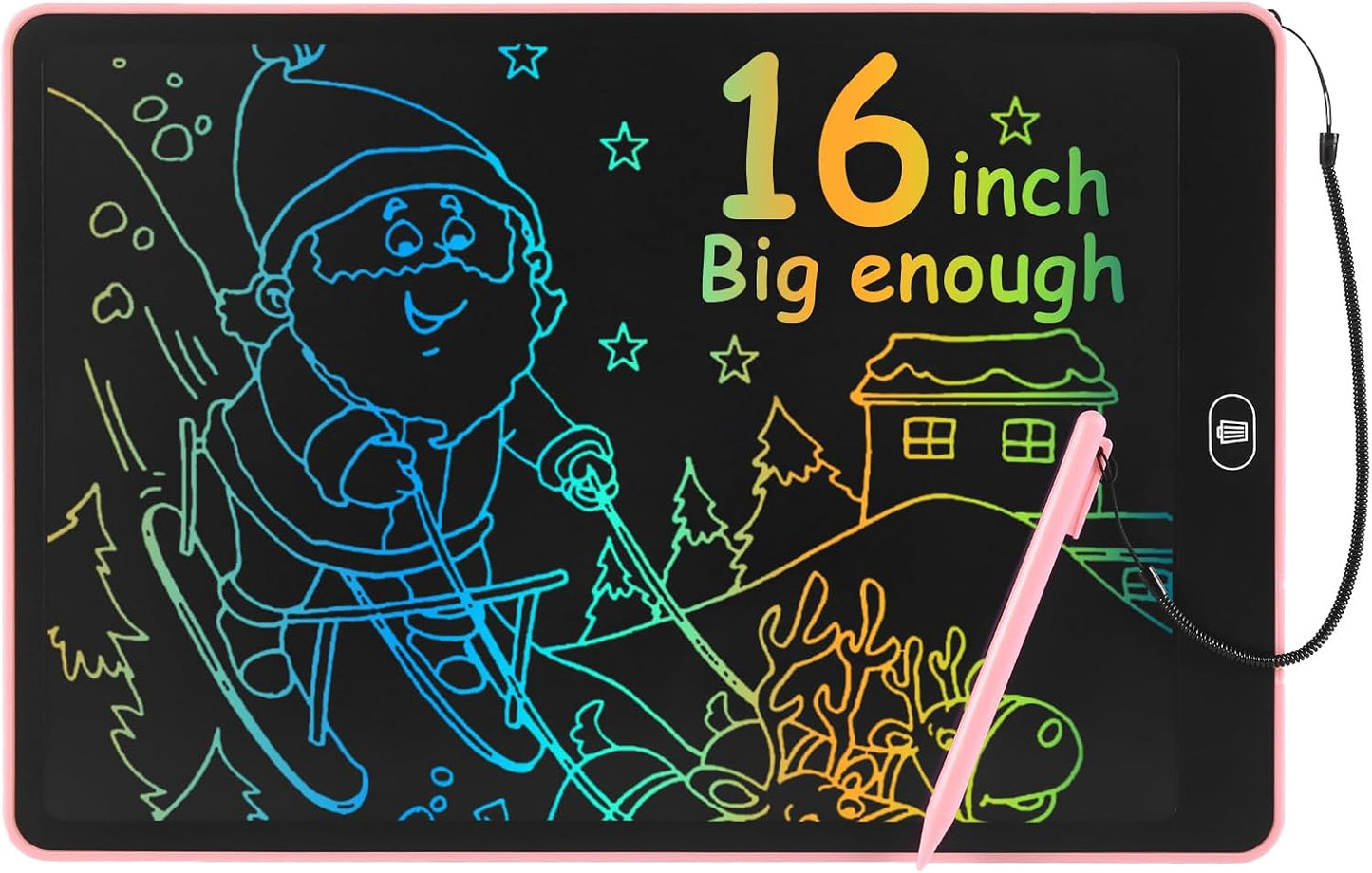 16" LCD Writing Tablet for Kids Adults, Colorful Drawing Pad Doodle Board