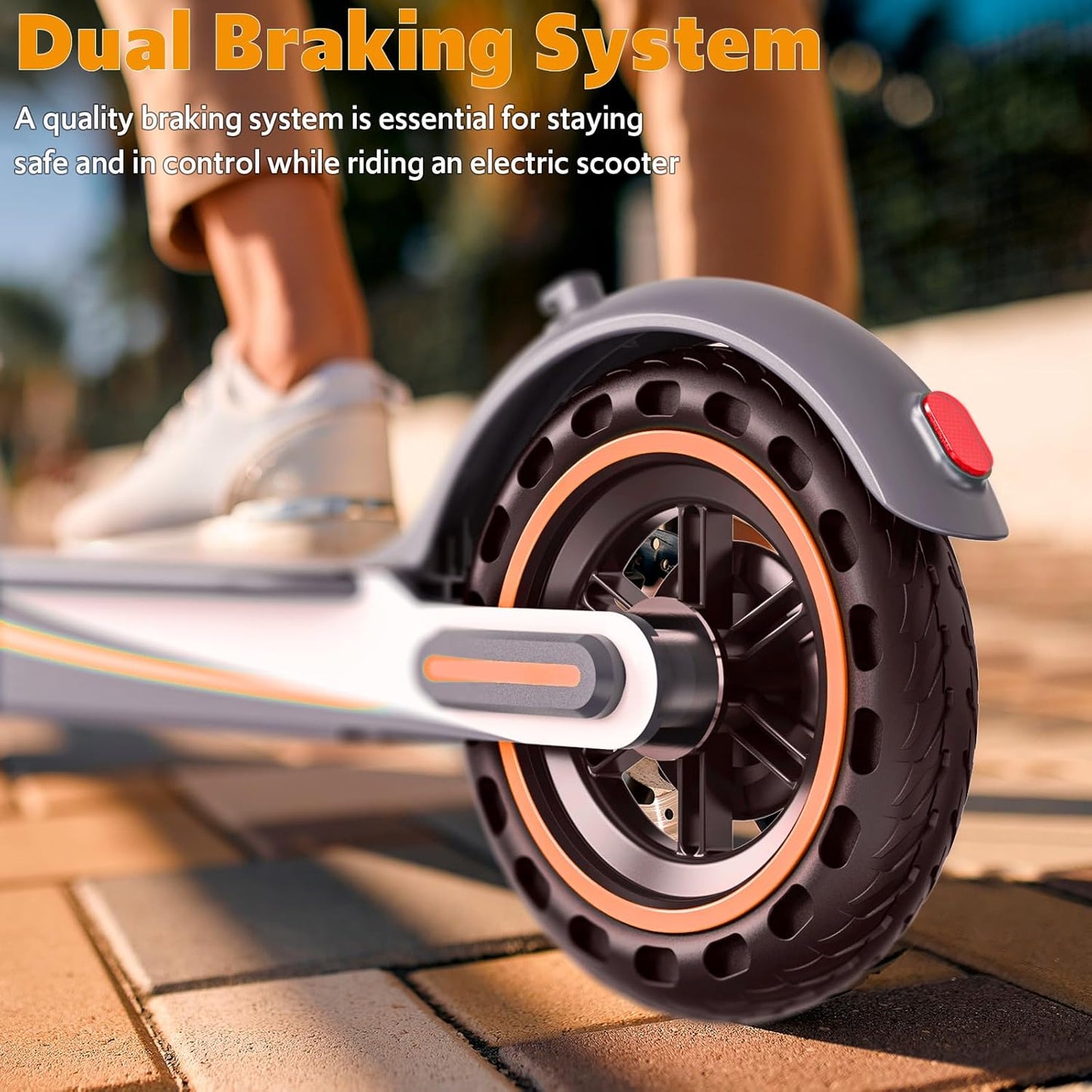 Electric Scooter Adults, Up to 22 Mph, 350W Motor Peak 500W, Foldable E-Scooter for Adults, Escooter Adults with App Control, Dual Syspension with Turn Signal Light, Dual Braking