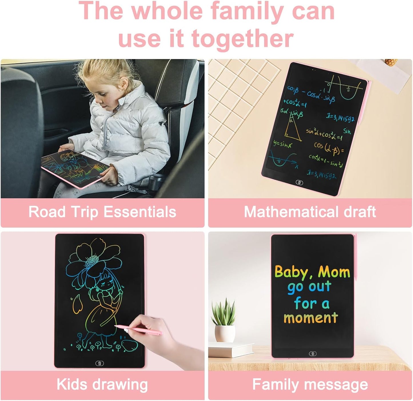 16" LCD Writing Tablet for Kids Adults, Colorful Drawing Pad Doodle Board