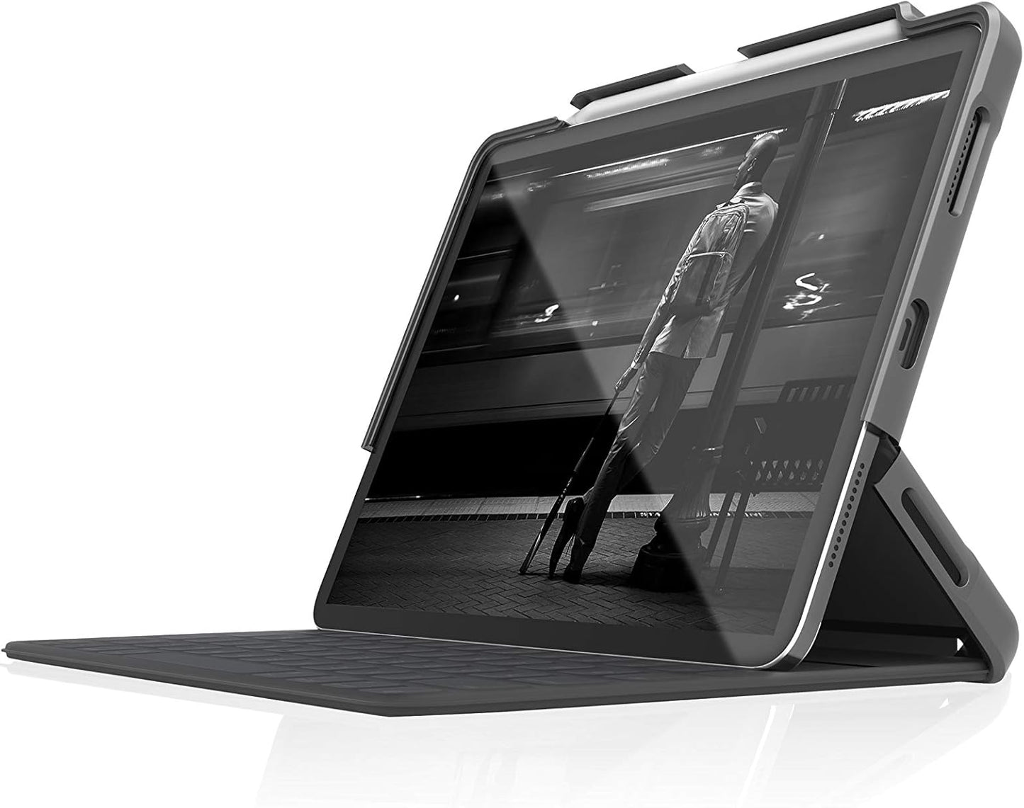 STM Dux Shell, Sleek case for Apple iPad Pro 11 Supports Apple Keyboard Folio - Black (stm-222-221JV-01)