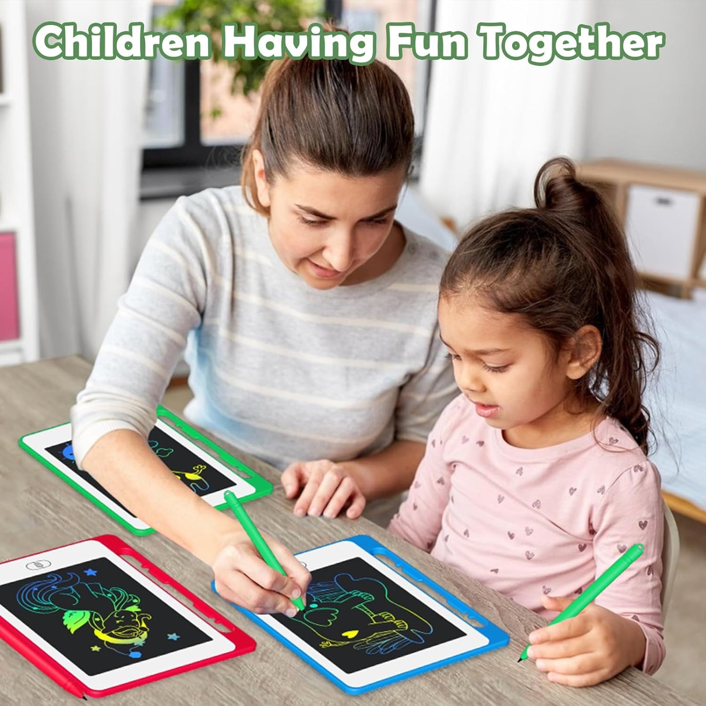 8 Pack LCD Writing Tablet for Kids, 6.5 Inch Colorful Doodle Board Drawing Tablet, Erasable Reusable Electronic Drawing Pads, Educational Learning Toys Birthday Gifts for Girls Boys Age 3 4 5 6 7 8