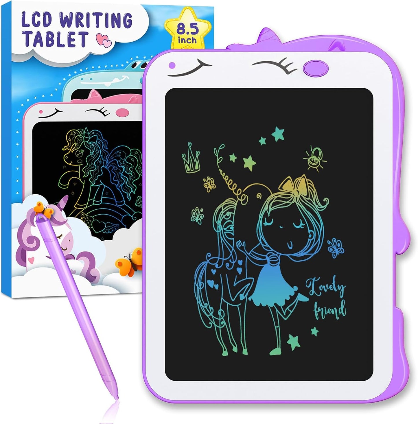 Unicorn Toy Gifts for Girls Boys - CHEERFUN LCD Writing Tablet for Kids | Toddler Travel Road Trip Essential Toy Gift for 3 4 5 6 7 8 Year Old | Doodle Draw Board | Easter Gifts Learning Birthday