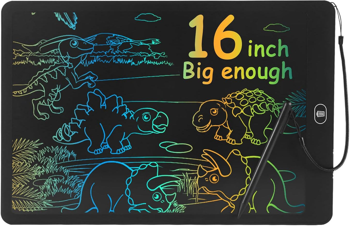 16" LCD Writing Tablet for Kids Adults, Colorful Drawing Pad Doodle Board
