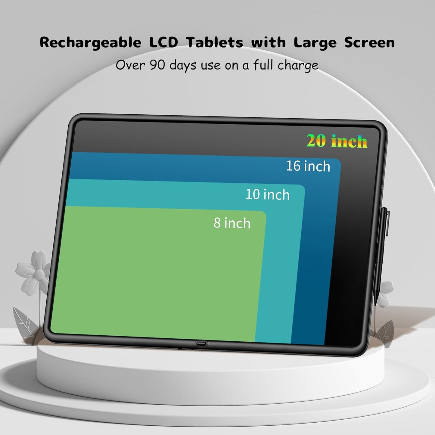 LCD Writing Tablet for Kids, 20 Inch Kids Drawing Tablet, Large Doodle Board, Rechargeable Drawing Pad for Kids, Learning Toys for 3 4 5 6 7 8 9 10 Year Old Boys Girls Birthday Christmas Gifts