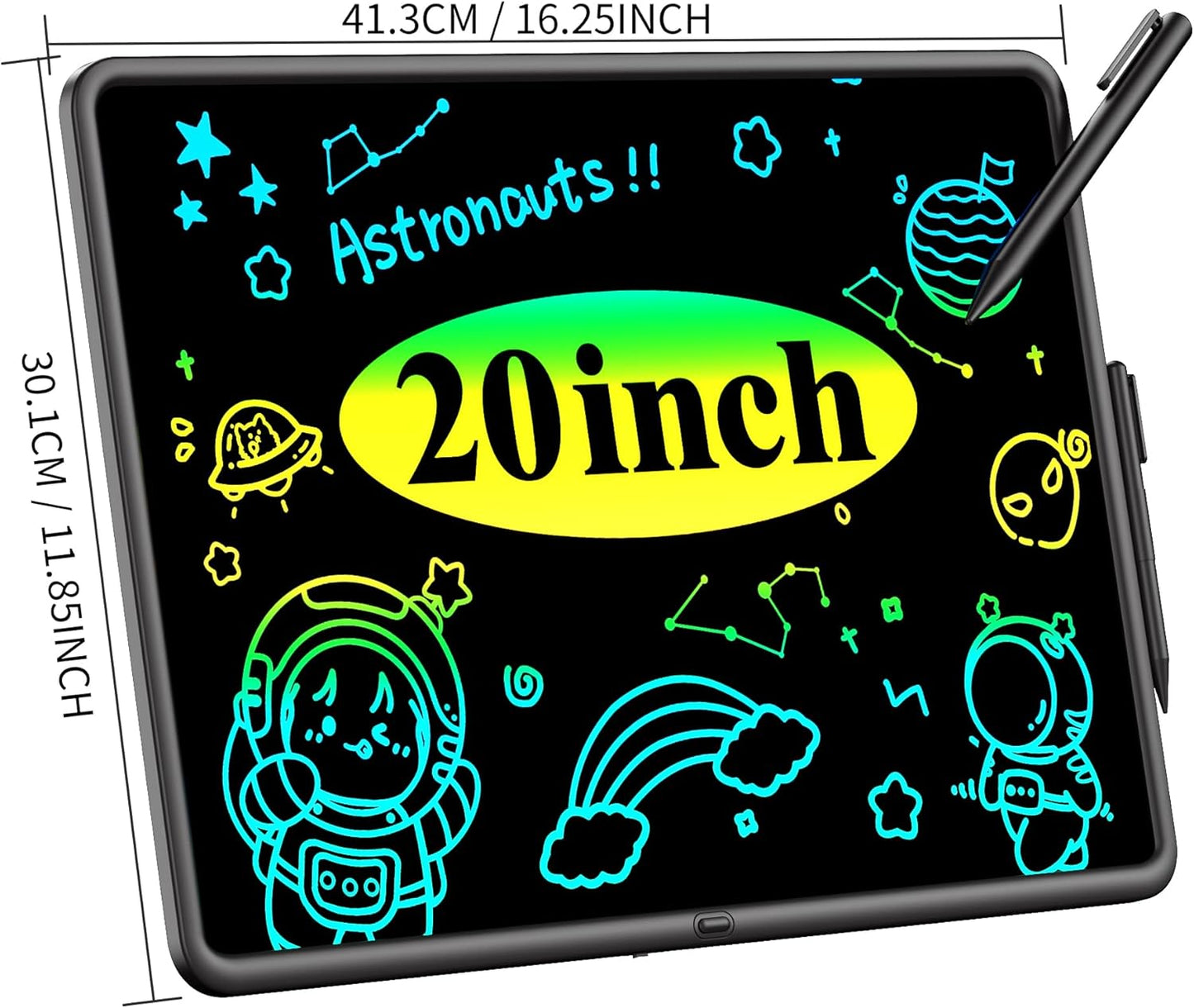 LCD Writing Tablet for Kids, 20 Inch Kids Drawing Tablet, Large Doodle Board, Rechargeable Drawing Pad for Kids, Learning Toys for 3 4 5 6 7 8 9 10 Year Old Boys Girls Birthday Christmas Gifts