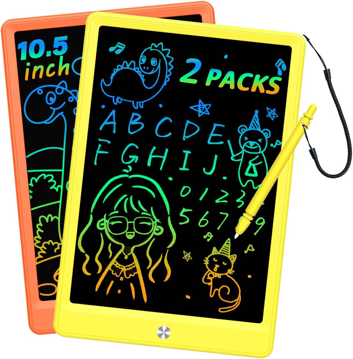 BUKEBU LCD Writing Tablet Doodle Board,10.5 inch Colorful Drawing Pad,Electronic Drawing Tablet, Drawing Pads,Travel Gifts for Kids Ages 3 4 5 6 7 8 Year Old Girls Boys (Blue)