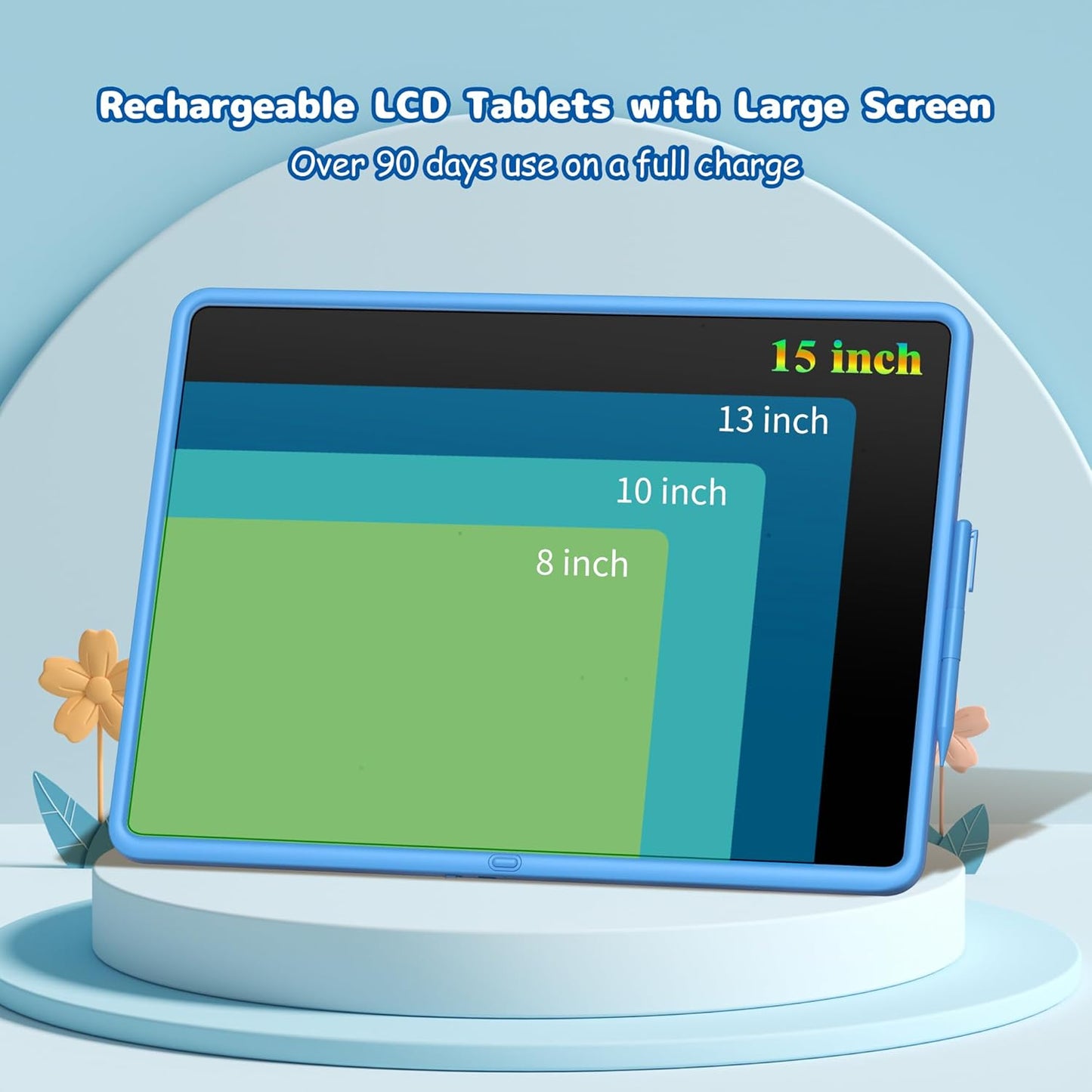 LCD Writing Tablet for Kids, 20 Inch Kids Drawing Tablet, Large Doodle Board, Rechargeable Drawing Pad for Kids, Learning Toys for 3 4 5 6 7 8 9 10 Year Old Boys Girls Birthday Christmas Gifts