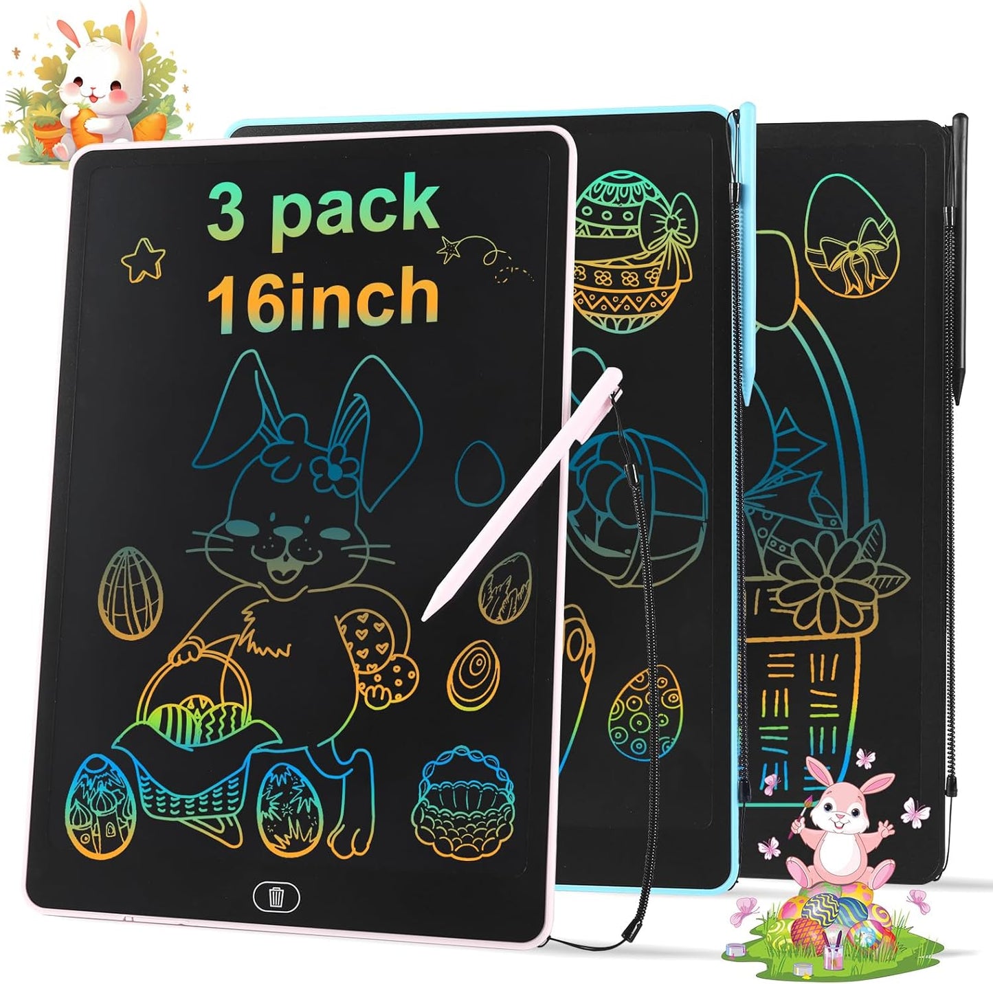 16" LCD Writing Tablet for Kids Adults, Colorful Drawing Pad Doodle Board