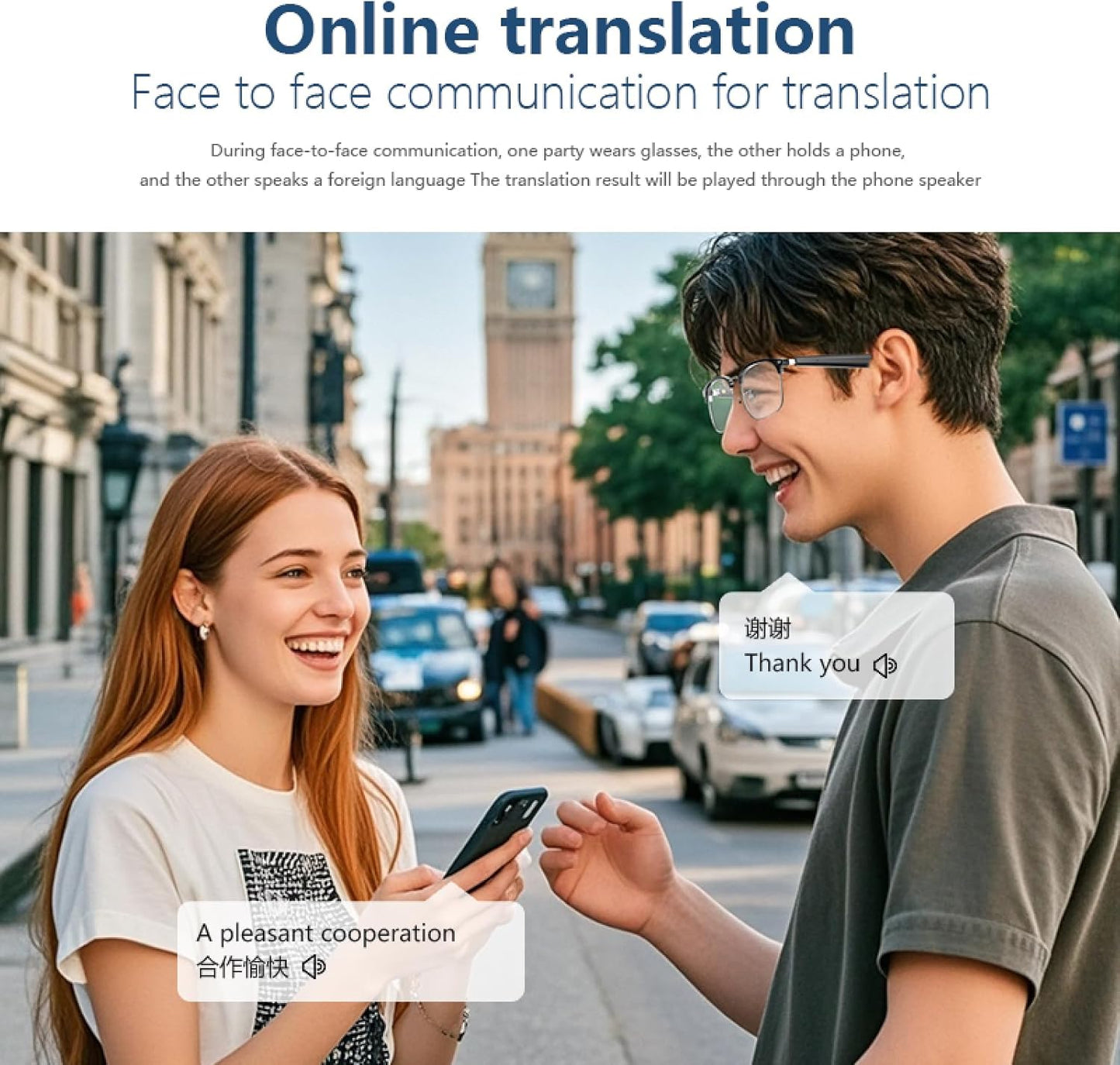 Kondaroma Smart Translation Glasses, Real-Time Al Lanauage Translation