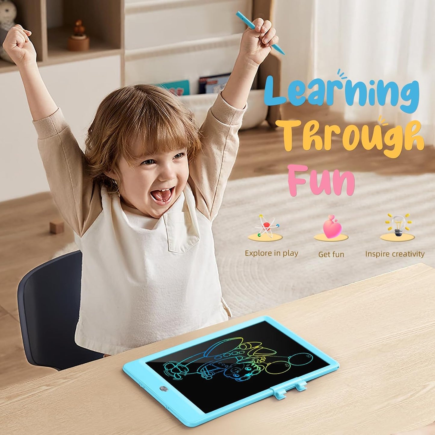 Kidopire LCD Writing Tablet, 2Pack Reusable Drawing Pad for Kids, Colorful Doodle Board Kids Drawing Tablet, Educational Toddler Girl Toys, Birthday Gift Ideas for 3 4 5 6 7 8 Year Old Kids