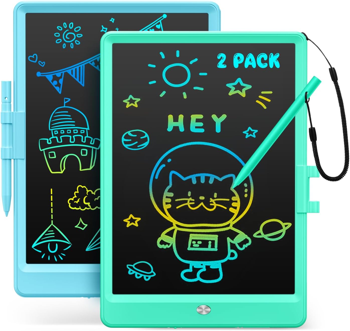 Kidopire LCD Writing Tablet, 2Pack Reusable Drawing Pad for Kids, Colorful Doodle Board Kids Drawing Tablet, Educational Toddler Girl Toys, Birthday Gift Ideas for 3 4 5 6 7 8 Year Old Kids