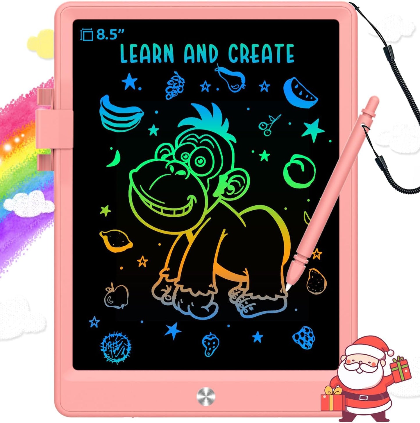 BUKEBU LCD Writing Tablet Doodle Board,10.5 inch Colorful Drawing Pad,Electronic Drawing Tablet, Drawing Pads,Travel Gifts for Kids Ages 3 4 5 6 7 8 Year Old Girls Boys (Blue)