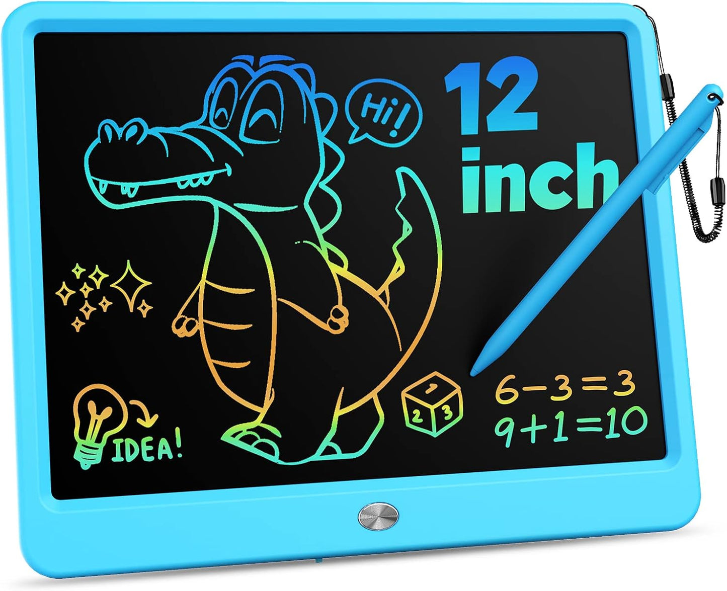 KOKODI 12 Inch LCD Writing Tablet with Anti-Lost Stylus, Erasable Doodle Board Colorful Toddler Drawing Pad, Car Travel School Games Toys for 3 4 5 6 7 8 Kids, Birthday Gift for Girls Boys Adults Pink