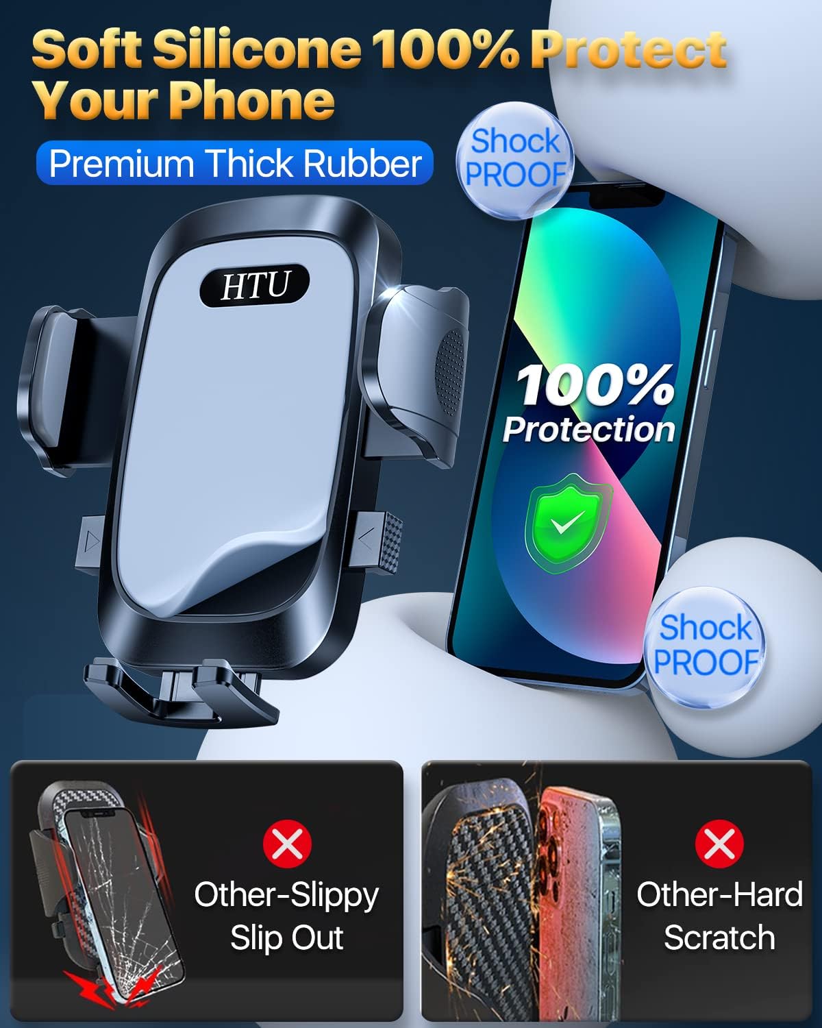2025 Ultimate Car Phone Mount【80 LBS Strongest Suction & Military-Grade】【Patent & Safety Certs】 Cell Phone Holder Truck Stand for Dashboard Windshield Vent for iPhone 16 Pro Max 15 14 Samsung, Black