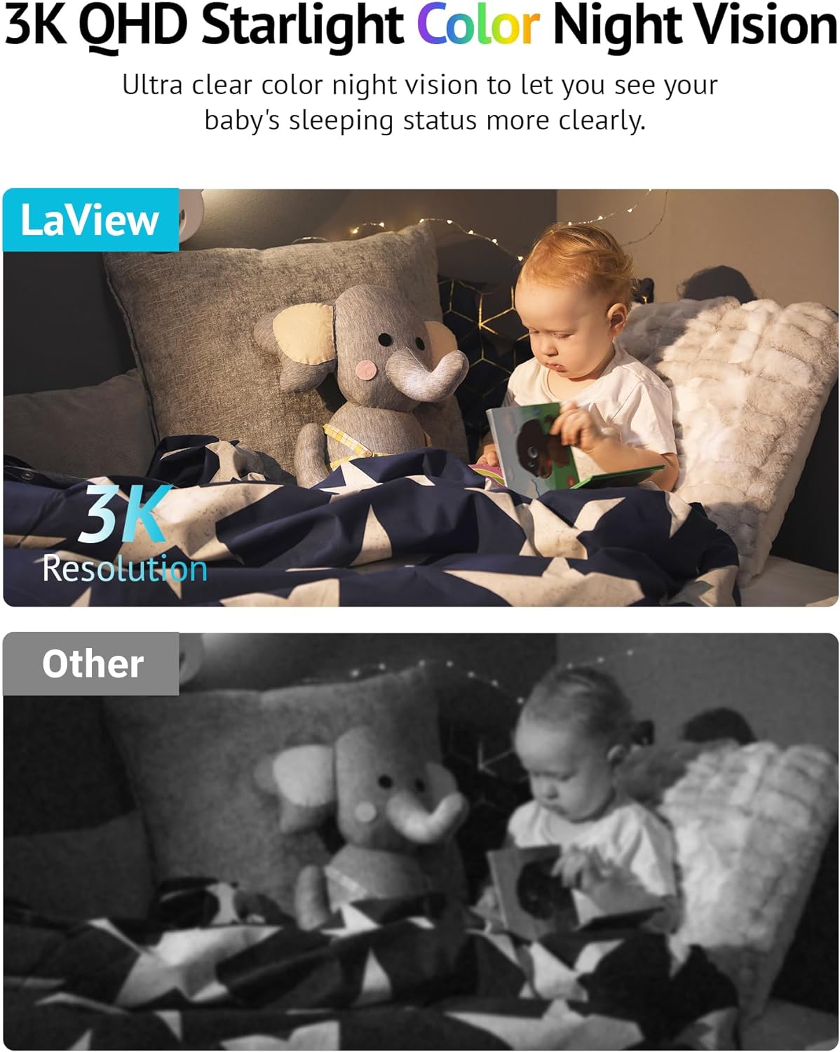LaView Security Cameras 4pcs, Home Security Camera Indoor 1080P, Wi-Fi Cameras Wired for Pet, Motion Detection, Two-Way Audio, Night Vision, Phone App, Works with Alexa, iOS & Android & Web Access