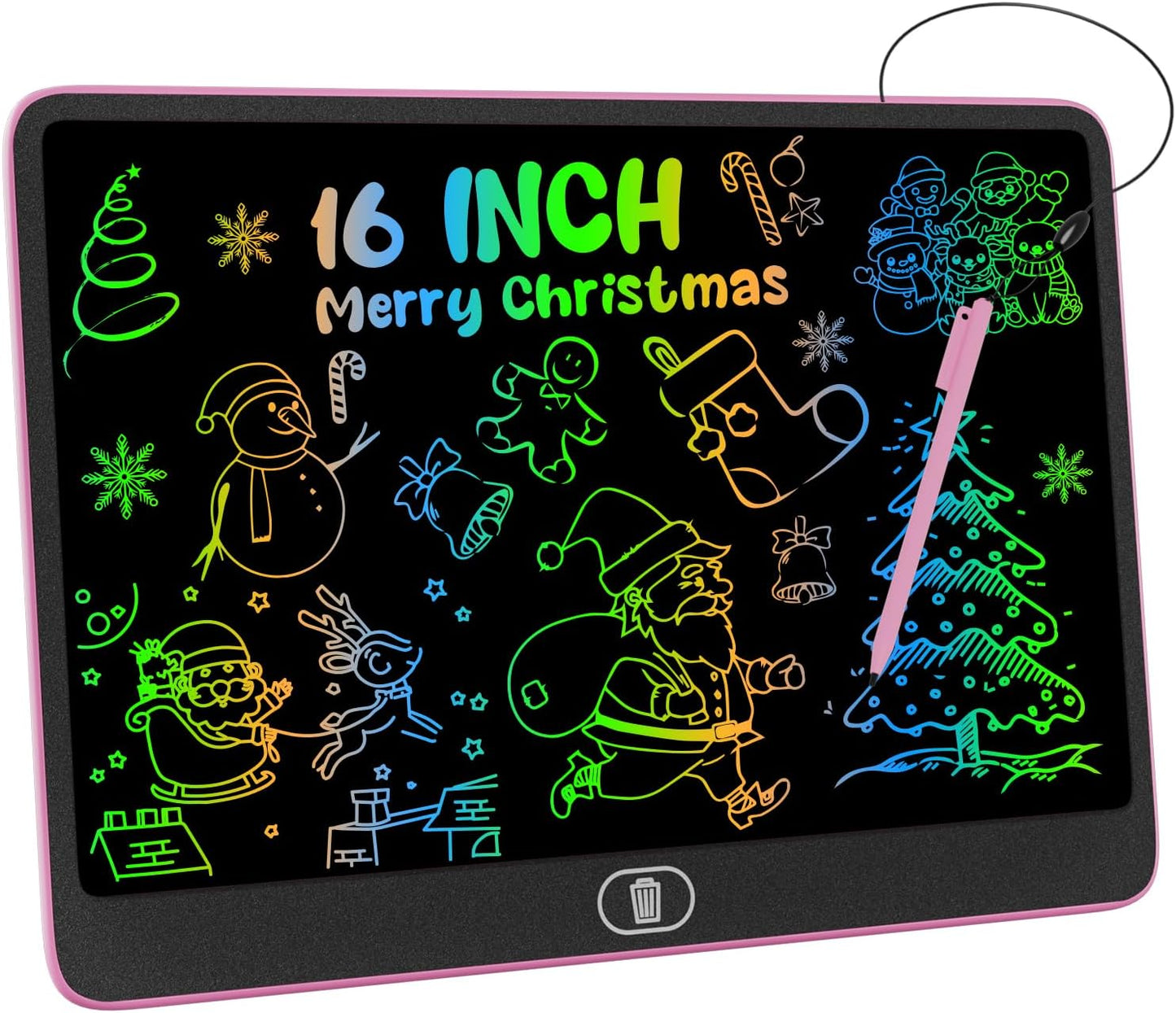 2 Pack 12 Inch LCD Writing Tablet, Electight Colorful Doodle Board, Eye Protection Drawing Board with Lock & Erase FUNC, Birthday Gifts and Toys for 3 4 5 6 7 8 Year Old Boys and Girls - Pink & Blue