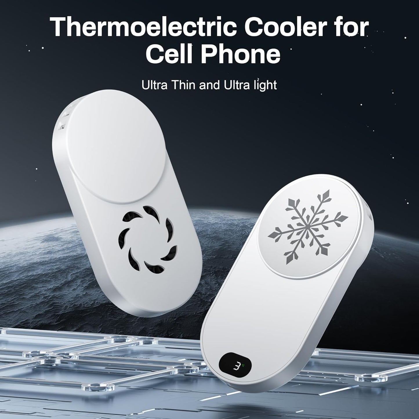 Phone Cooler for Gaming, Magnetic Semiconductor iPhone Cooler Cooling Fan, Keep Phone Cool Fan for Phone