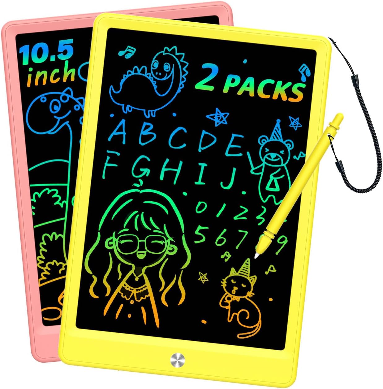 BUKEBU LCD Writing Tablet Doodle Board,10.5 inch Colorful Drawing Pad,Electronic Drawing Tablet, Drawing Pads,Travel Gifts for Kids Ages 3 4 5 6 7 8 Year Old Girls Boys (Blue)