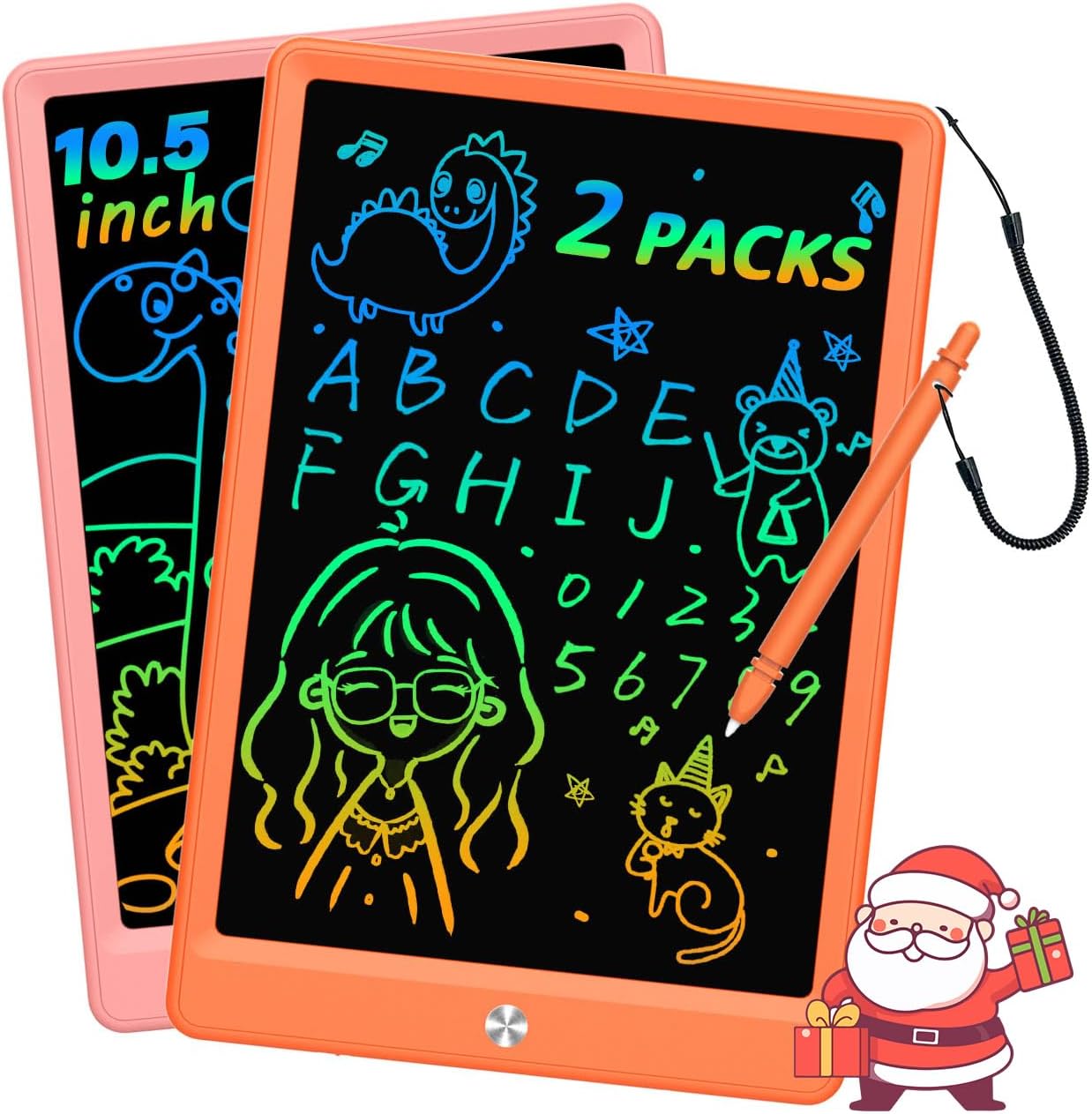 BUKEBU LCD Writing Tablet Doodle Board,10.5 inch Colorful Drawing Pad,Electronic Drawing Tablet, Drawing Pads,Travel Gifts for Kids Ages 3 4 5 6 7 8 Year Old Girls Boys (Blue)