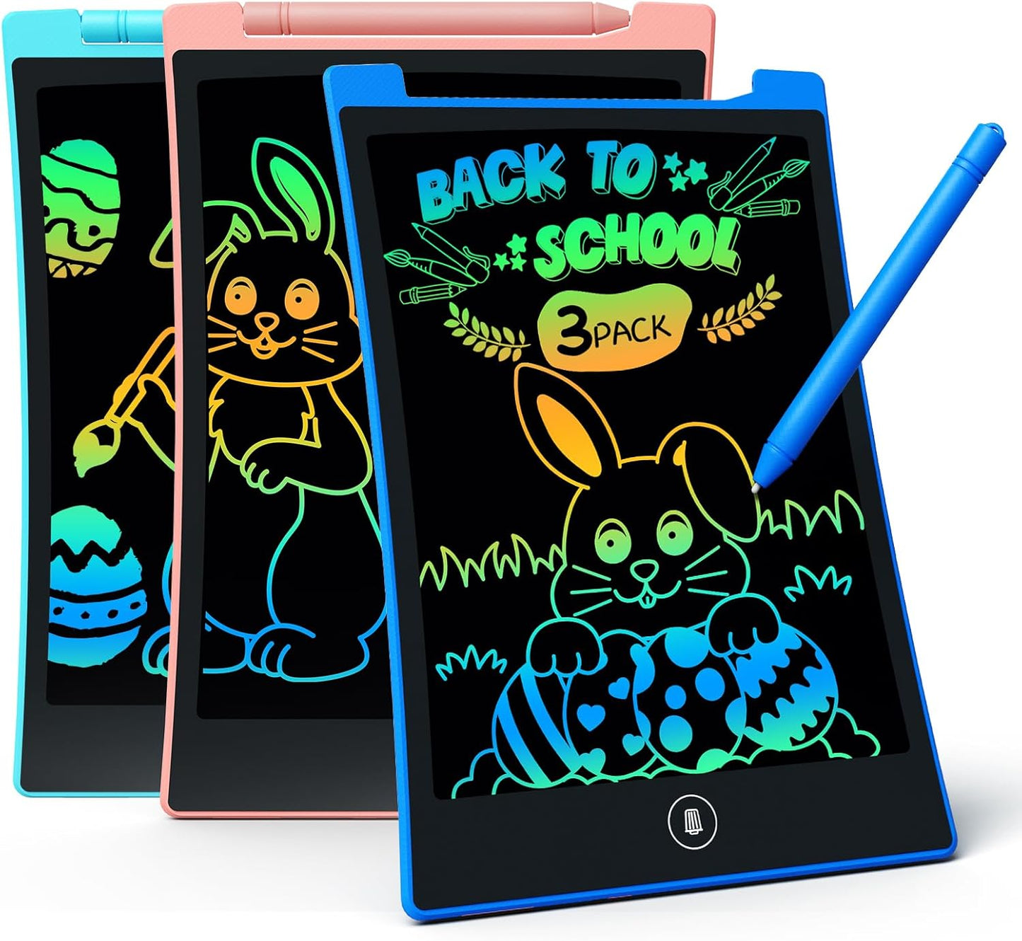 KOKODI Kids Toys 2 Pack LCD Writing Tablet, Colorful Toddler Drawing Pad Doodle Board Erasable, Educational Learning Toys Birthday Gifts for Boys Girls Age 3 4 5 6 7 8 (Blue & Pink)