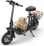 Gyroshoes Electric Scooter with Seat for Adults, 550W Powerful Motor, 20-Mile Range, Speed up to 18.6MPH, Ample Storage for Pets & Cargo, Electrically-Powered Motor Scooters