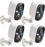 GMK Security Cameras Wireless Outdoor, 2K Color Night Vision AI Motion Detection 2-Way Talk Battery Powered WiFi Home Indoor Camera IP65 Weatherproof Spotlight Siren Alarm Cloud/SD Storage 2-Pack