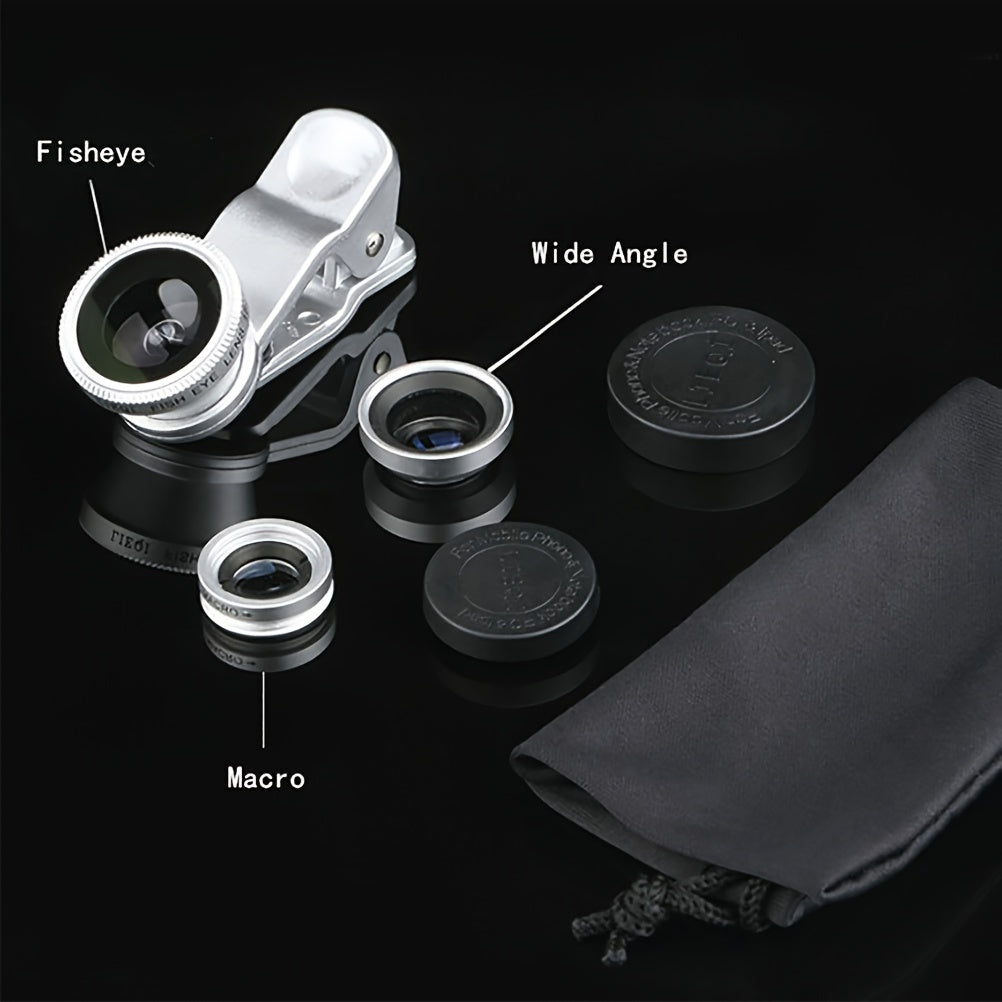3-in-1 Universal Clip-On Mobile Photography Accessories