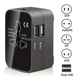 Universal Travel Plug Adapter 2 USB Ports, Dual USB