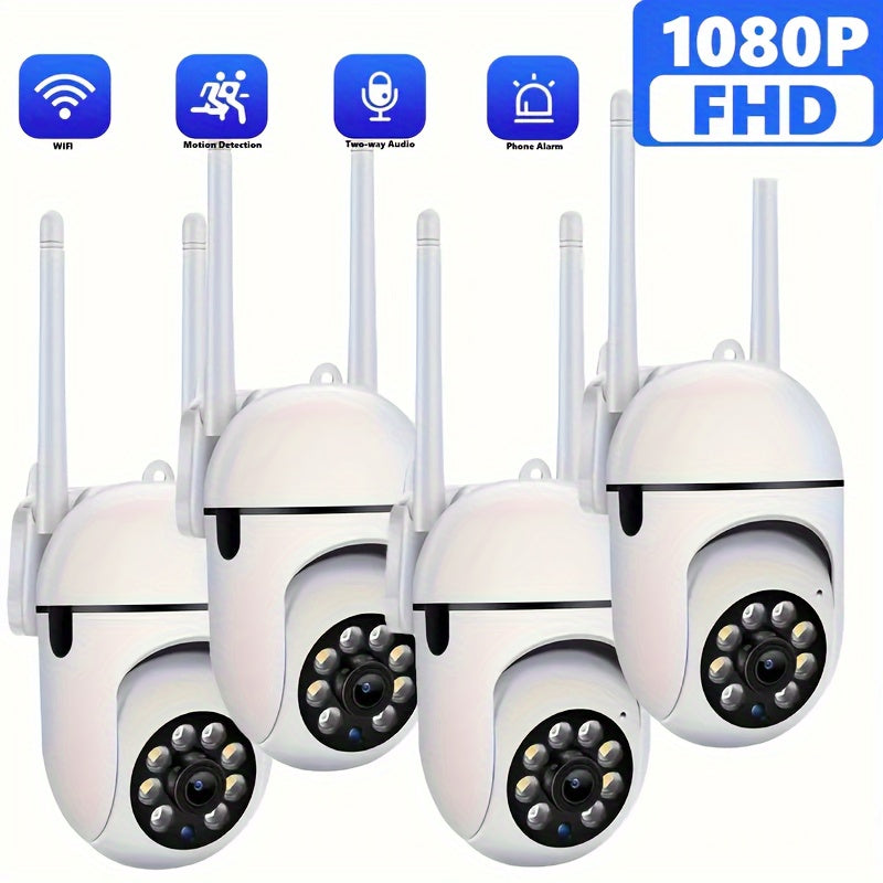 Wireless 1080P HD Security Camera with Color Night Vision, Two-Way Audio, Pan/Tilt/Zoom - WiFi Smart Home & Pet Tracking Camera, Perfect for Christmas & Thanksgiving Gifts