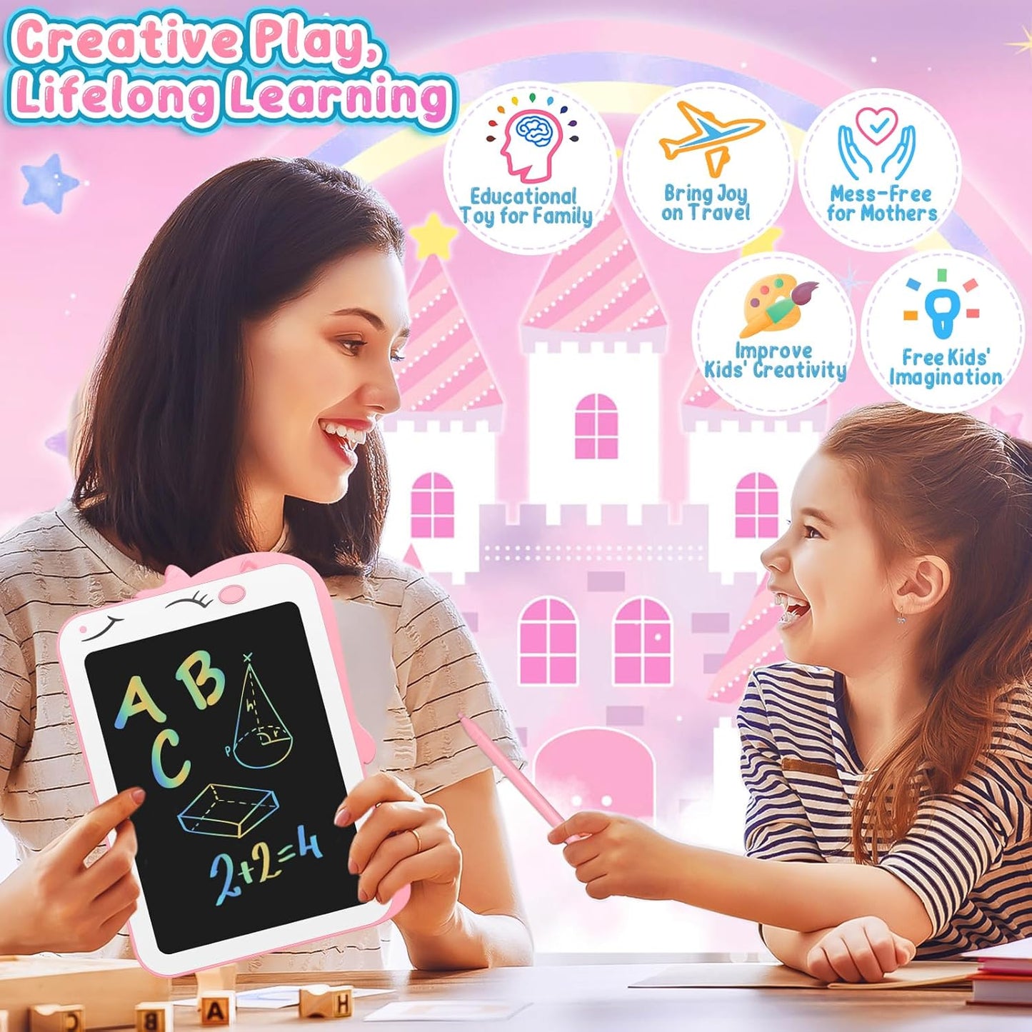 Unicorn Toy Gifts for Girls Boys - CHEERFUN LCD Writing Tablet for Kids | Toddler Travel Road Trip Essential Toy Gift for 3 4 5 6 7 8 Year Old | Doodle Draw Board | Easter Gifts Learning Birthday