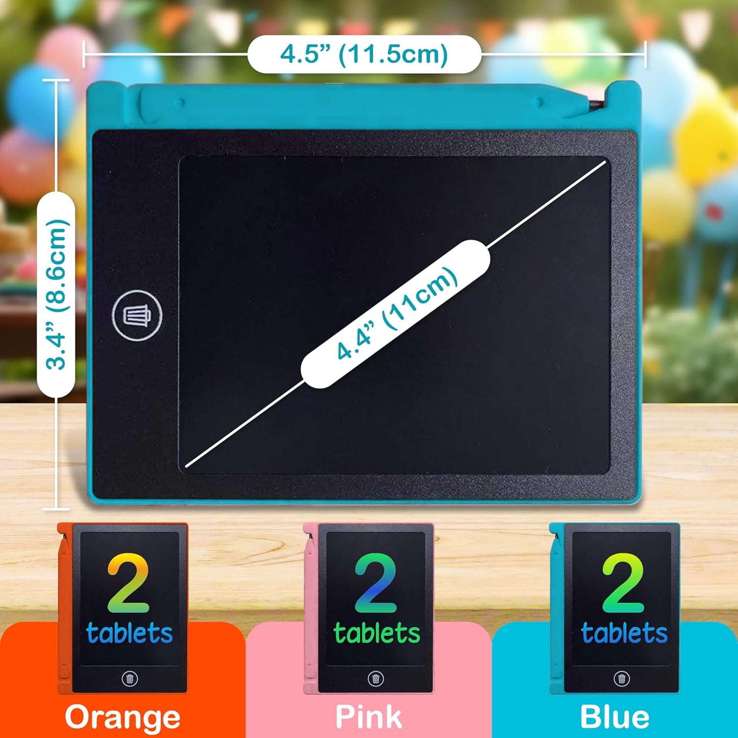 Party Favor Mini LCD Writing Tablet for Kids, 12 Pack – 4.5 Inch Mini Drawing Board. Fun and Educational for Kids That Sketch and Doodle. Perfect Goodie Bag and Gift Bag Filler, School Prize Or Gift