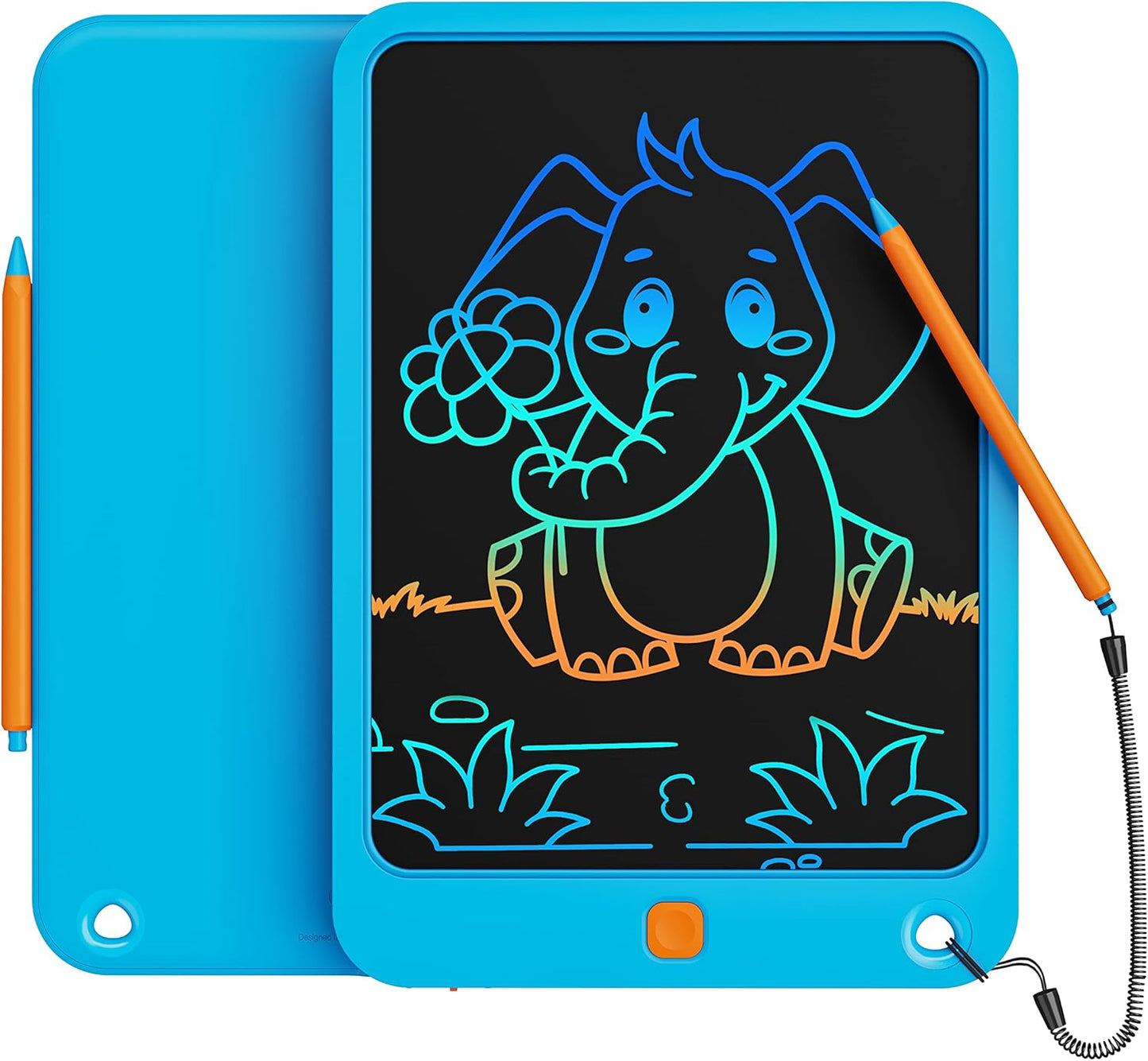 LCD Writing Tablet 10 Inch, Toys for 3 4 5 6 7 8 9 10 Year Old Boys Girls, Colorful Doodle Board Drawing Tablet, Gift for Boys Toddlers Age 3-12 Years, Memo Board, Drawing Pads with Lanyard(Navy)