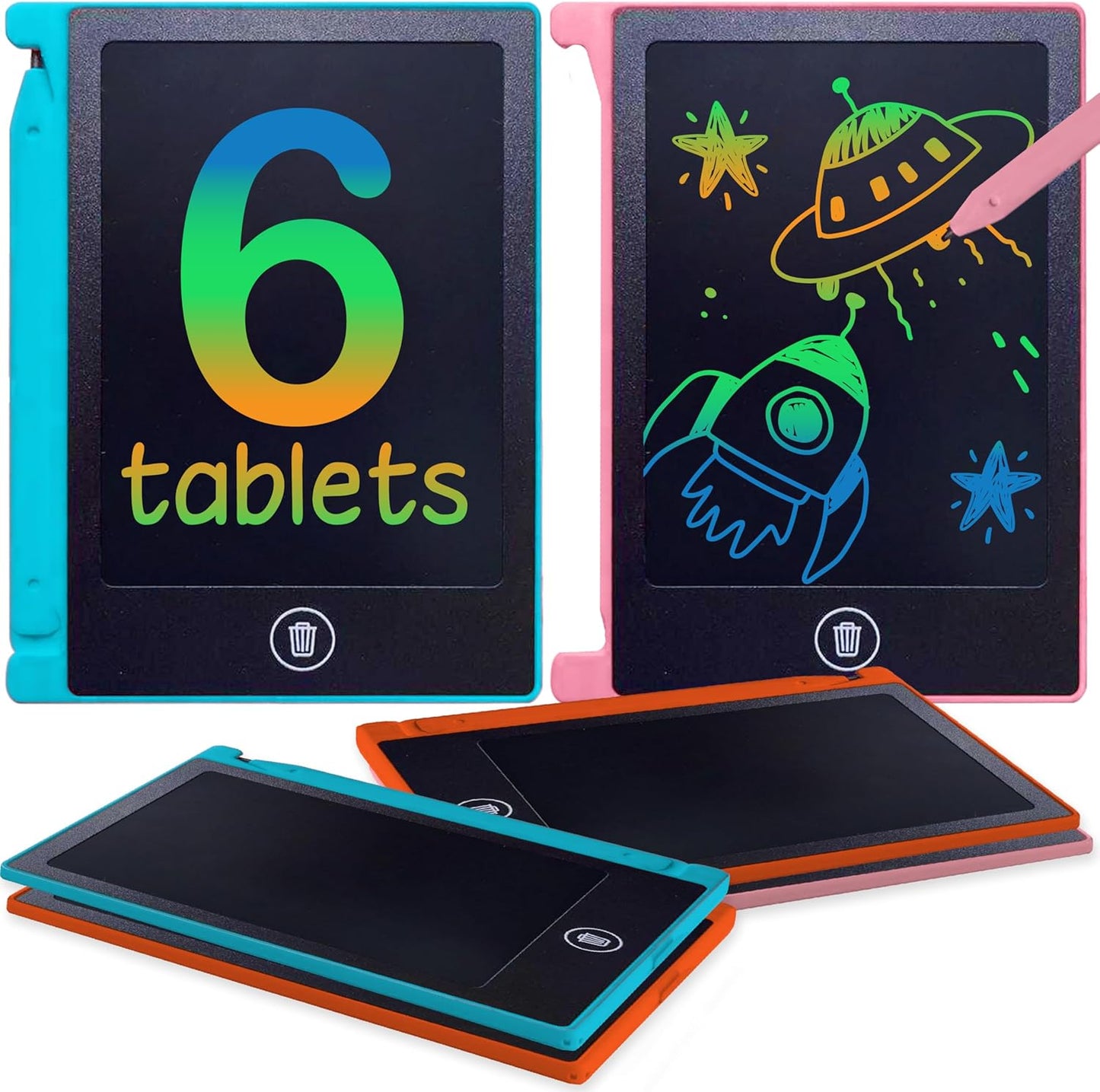 Party Favor Mini LCD Writing Tablet for Kids, 12 Pack – 4.5 Inch Mini Drawing Board. Fun and Educational for Kids That Sketch and Doodle. Perfect Goodie Bag and Gift Bag Filler, School Prize Or Gift