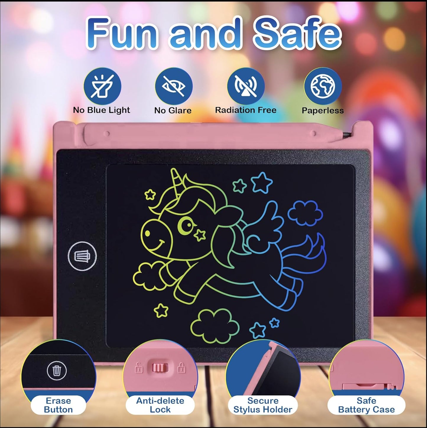 Party Favor Mini LCD Writing Tablet for Kids, 12 Pack – 4.5 Inch Mini Drawing Board. Fun and Educational for Kids That Sketch and Doodle. Perfect Goodie Bag and Gift Bag Filler, School Prize Or Gift