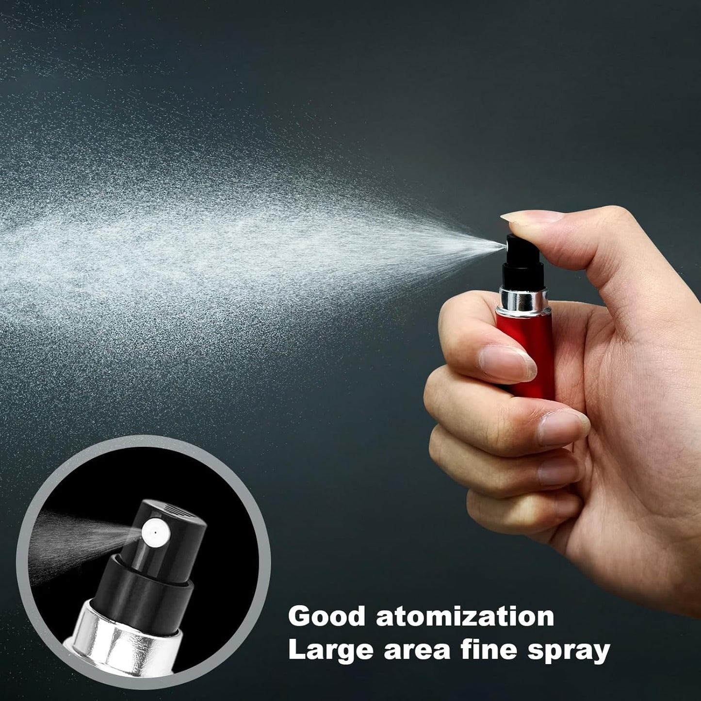 QMOEH Refillable Perfume Atomizer Travel,8Pcs 5ML Portable Mini Pocket Perfume Atomizer Bottle Spray for Women Mens Small Mister Spray Bottle for Travel Accessories