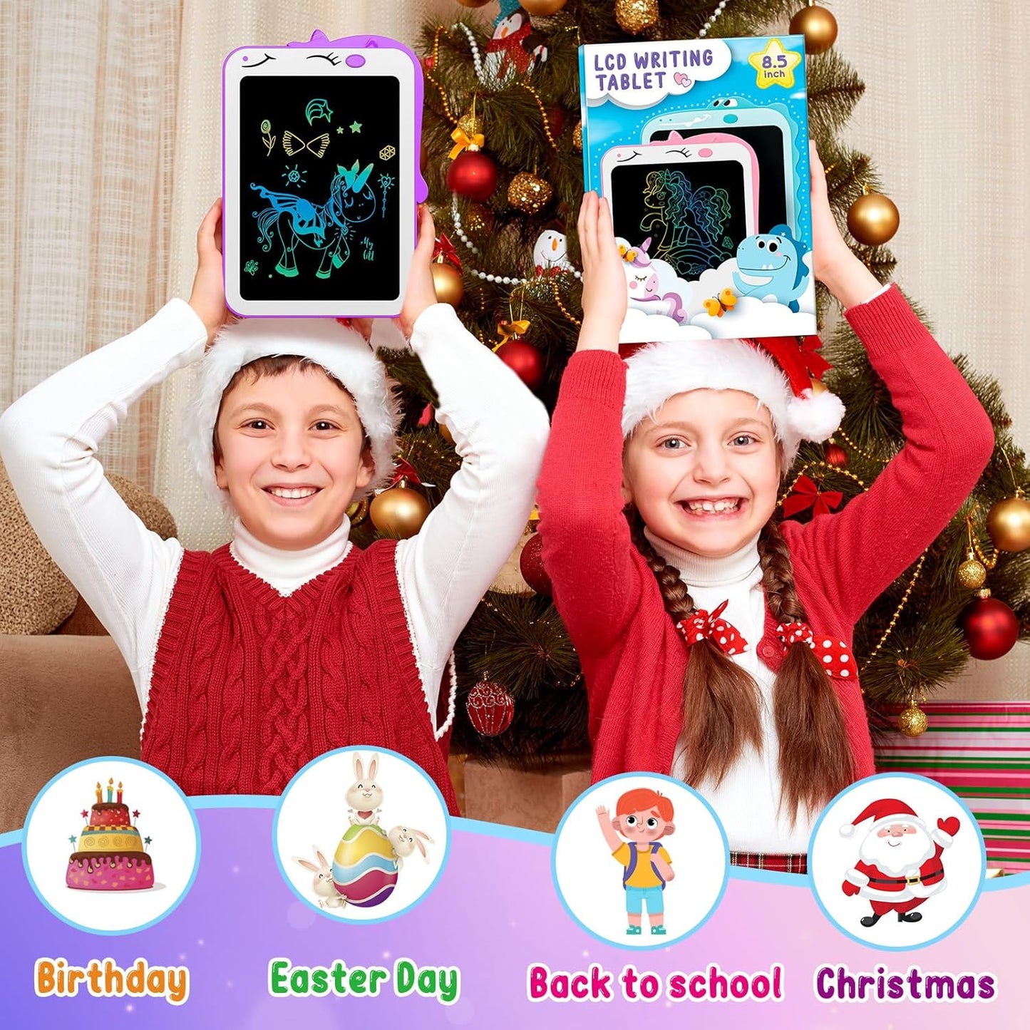 Unicorn Toy Gifts for Girls Boys - CHEERFUN LCD Writing Tablet for Kids | Toddler Travel Road Trip Essential Toy Gift for 3 4 5 6 7 8 Year Old | Doodle Draw Board | Easter Gifts Learning Birthday