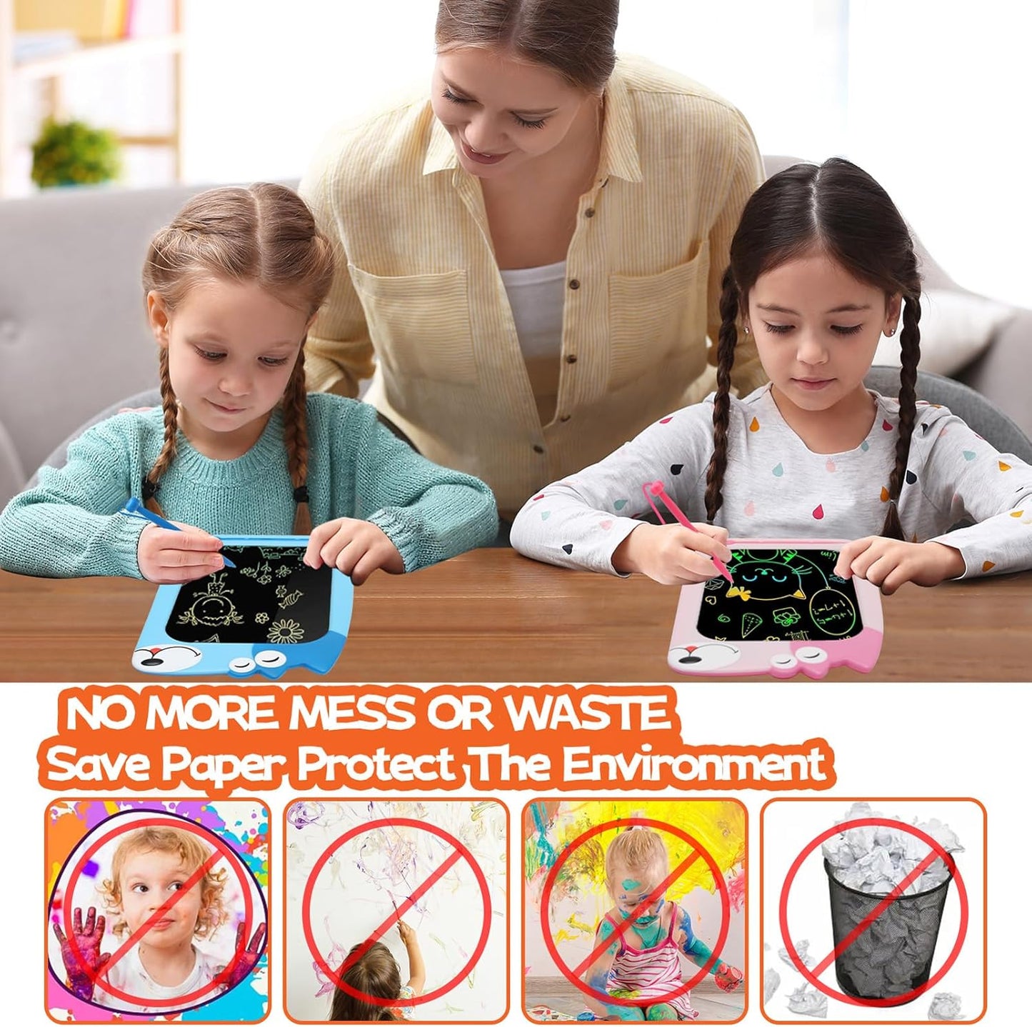 Toys for 1 2 3 Year Old Girl Gifts,10IN LCD Writing Tablet for Kids,Toddler Toys Age 1-2 Drawing Tablet,Doodle Board for Baby Girls Toys Age 4-5,Educational Learning Toys for Christmas Birthday Gifts
