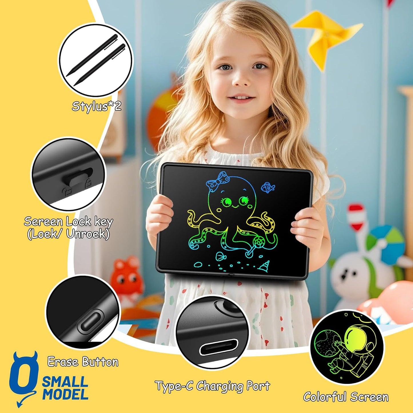 LCD Writing Tablet for Kids, 20 Inch Kids Drawing Tablet, Large Doodle Board, Rechargeable Drawing Pad for Kids, Learning Toys for 3 4 5 6 7 8 9 10 Year Old Boys Girls Birthday Christmas Gifts