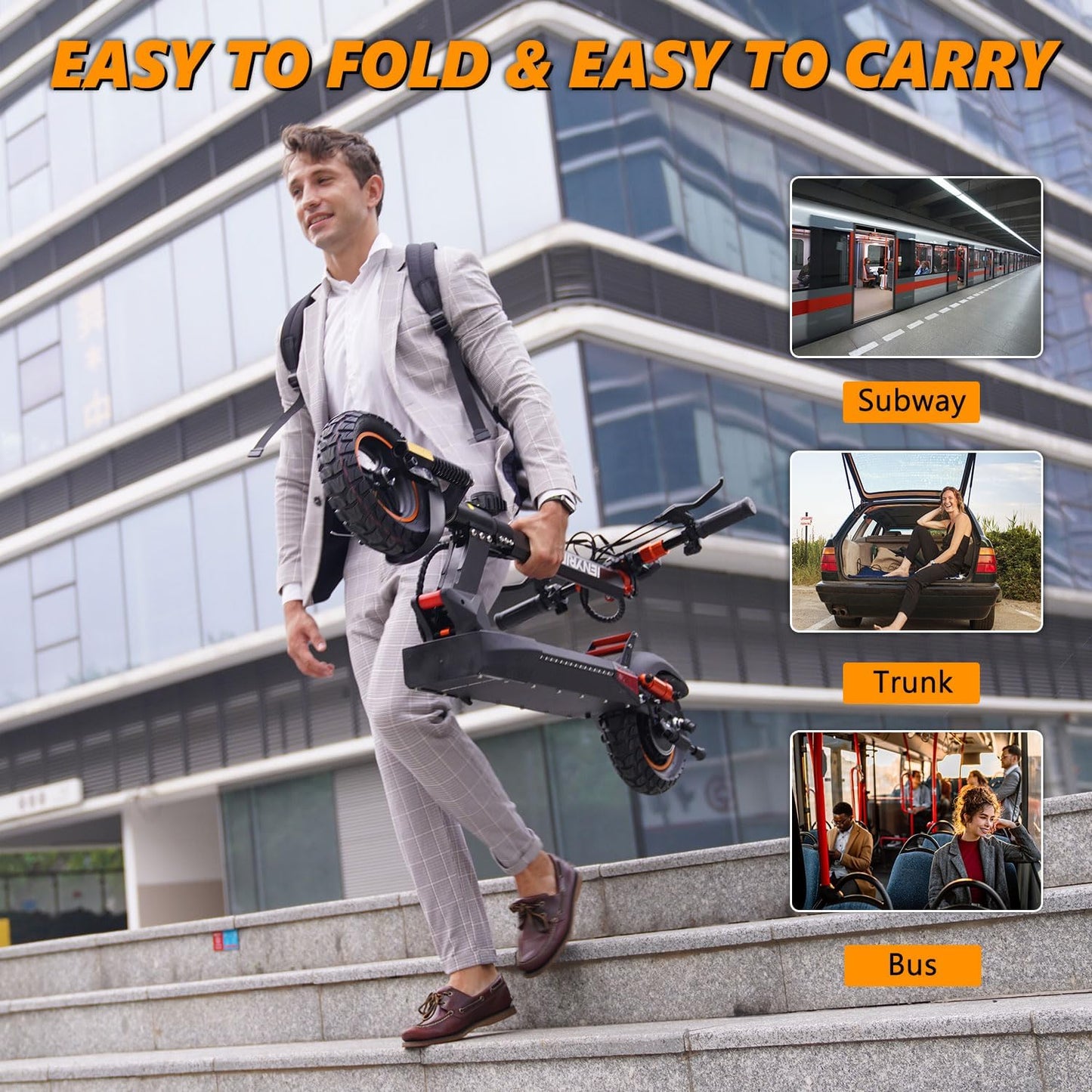 iENYRID 800W/2000W e Scooter for Adults Electric Scooter with Seat 10" Off Road Pneumatic Tires Long Range Motorized e-Scooter,28-35MPH,30-35Miles Range eScooter,Fast Foldable Eletric Scooters for men