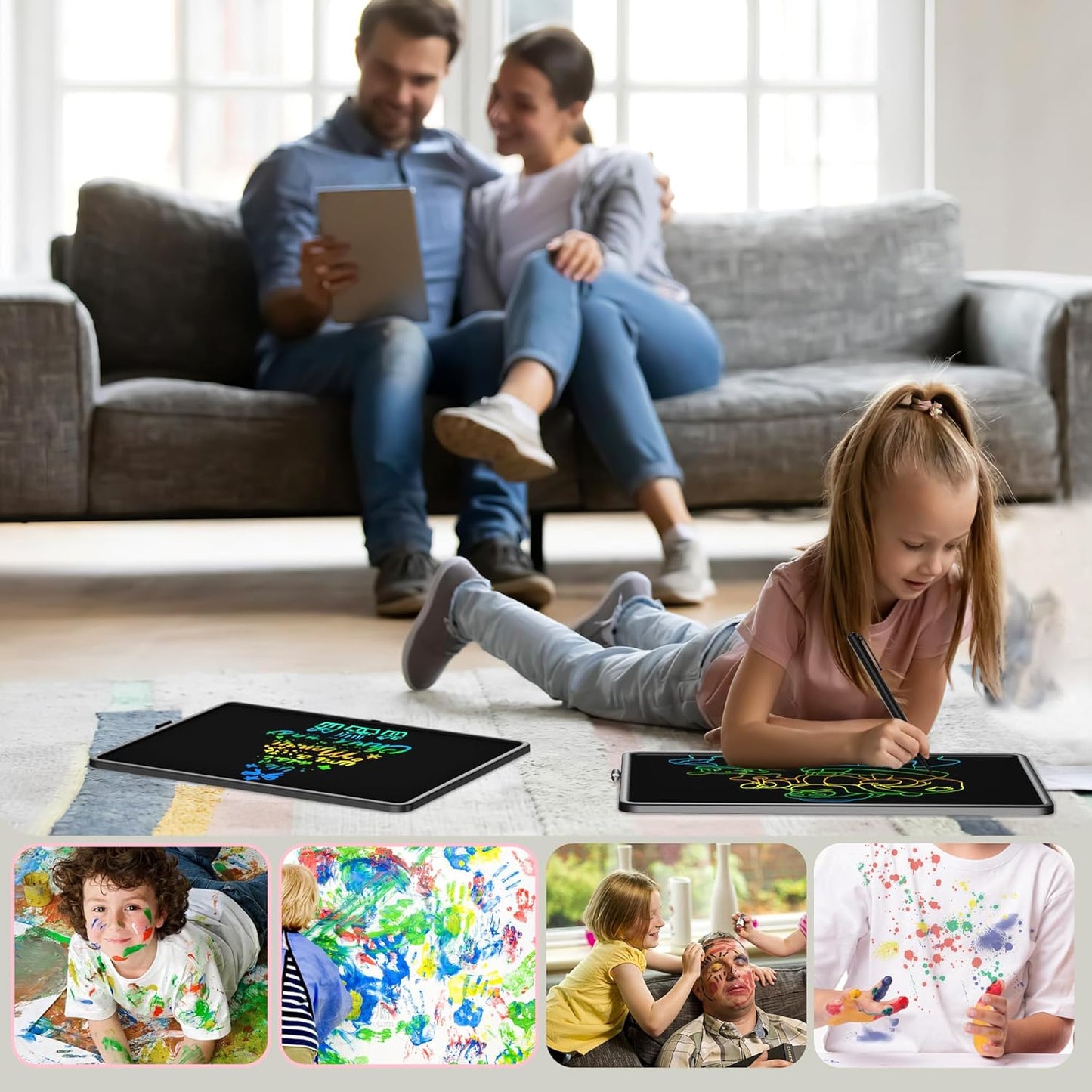 LCD Writing Tablet for Kids, 20 Inch Kids Drawing Tablet, Large Doodle Board, Rechargeable Drawing Pad for Kids, Learning Toys for 3 4 5 6 7 8 9 10 Year Old Boys Girls Birthday Christmas Gifts