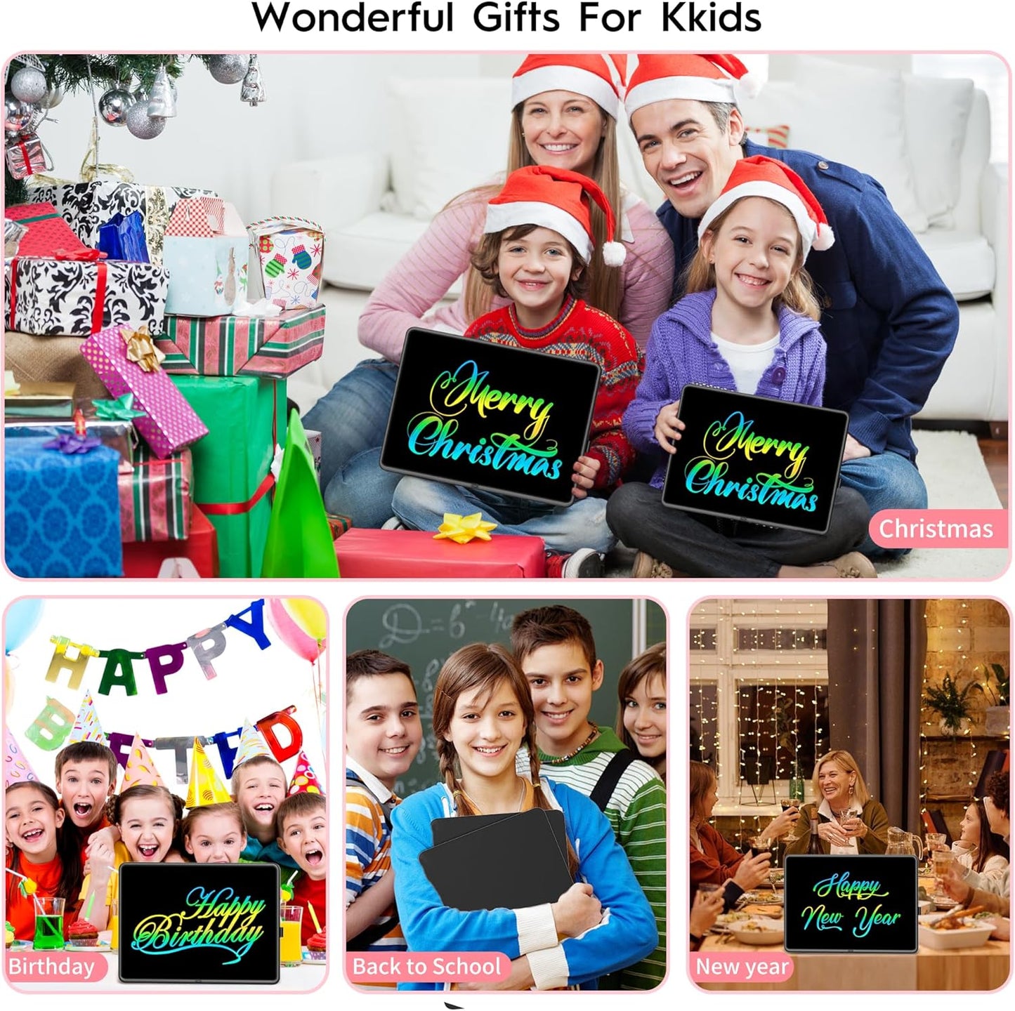 LCD Writing Tablet for Kids, 20 Inch Kids Drawing Tablet, Large Doodle Board, Rechargeable Drawing Pad for Kids, Learning Toys for 3 4 5 6 7 8 9 10 Year Old Boys Girls Birthday Christmas Gifts